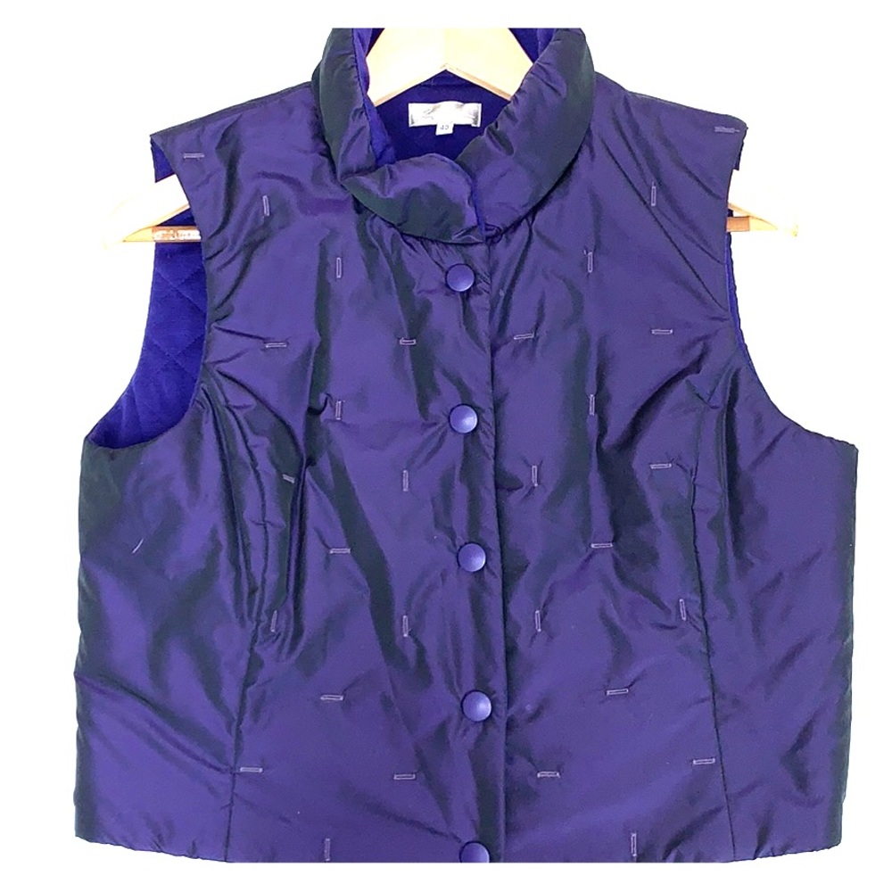 Rodika Zanian Vest in Shiny Purple